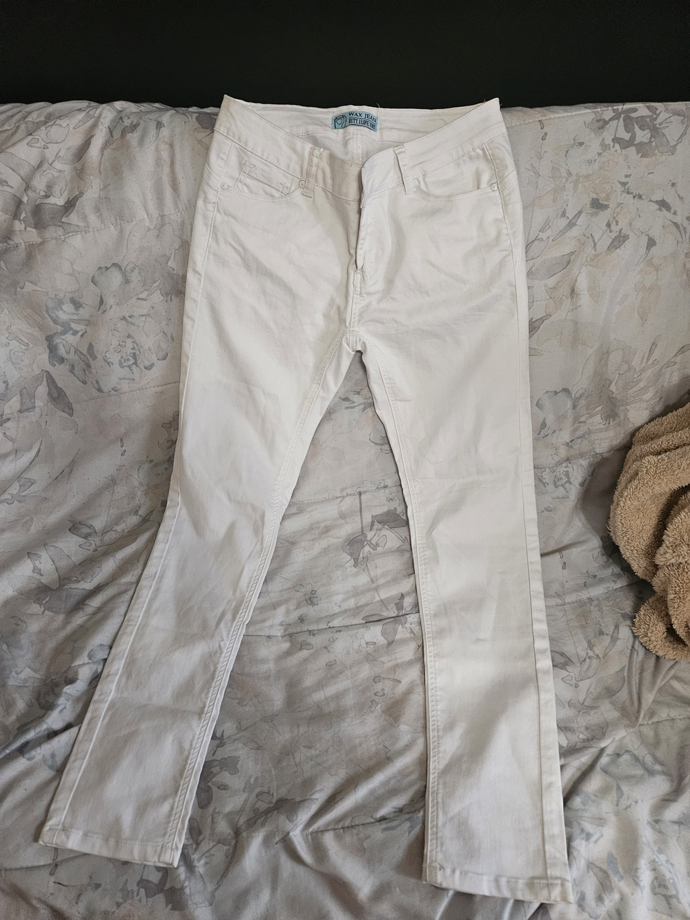 Wax Jean White Straight-Leg Jeans